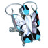 Native American Sterling Silver Zuni Butterfly Multicolor Ring Size 6, 7, 8 CS117659