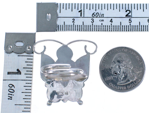 Native American Sterling Silver Zuni Butterfly Multicolor Ring Size 6, 7, 8 CS117659