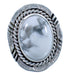 Native American Sterling Silver Howlite Ring Size 8 CS117676