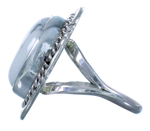 Native American Sterling Silver Howlite Ring Size 8 CS117676