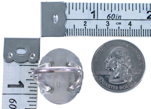 Native American Sterling Silver Howlite Ring Size 8 CS117676