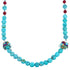 Sterling Silver Multicolor Inlay Bead Necklace CS117789