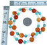 Southwest Authentic Sterling Silver Multicolor Bead Necklace CS117805