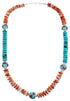 Authentic Sterling Silver Multicolor Southwestern Bead Necklace CS117833