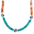 Genuine Sterling Silver Multicolor Southwestern Bead Necklace CS117856