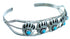 Turquoise Sterling Silver Bear Paw American Indian Bracelet VK117362