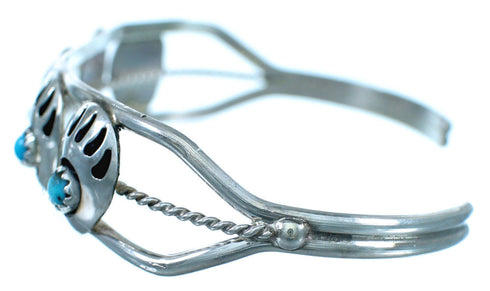 Turquoise Sterling Silver Bear Paw American Indian Bracelet VK117362