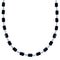 Southwestern Genuine Sterling Silver Onyx Bead Necklace DX117636