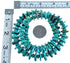 Southwestern Genuine Sterling Silver And Turquoise Bead Necklace DX117674