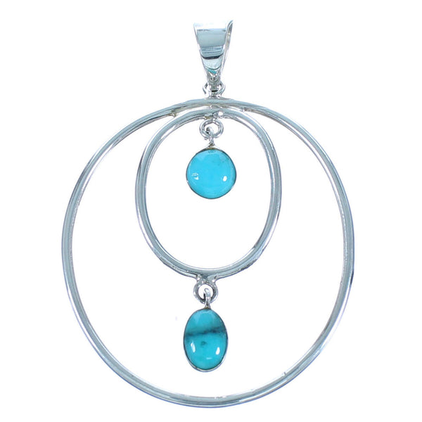 Southwestern Turquoise Genuine Sterling Silver Pendant DX117743
