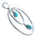 Southwestern Turquoise Genuine Sterling Silver Pendant DX117743