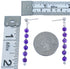Genuine Sterling Silver Amethyst Bead Post Dangle Earrings DX117752