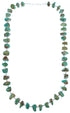 Genuine Sterling Silver Southwestern Turquoise Bead Necklace RX117559