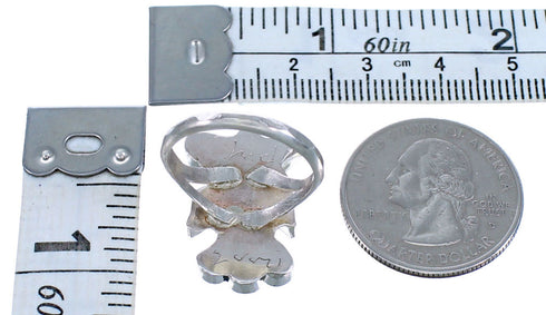 Multicolor Zuni Thunderbird Genuine Sterling Silver Ring Size 6 RX117591