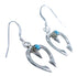 Turquoise Sterling Silver Naja Hook Dangle Earrings RX117602