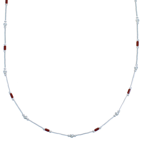 Genuine Hand Strung Liquid Silver & Brown Heishi 18-1/8" Necklace CS117780