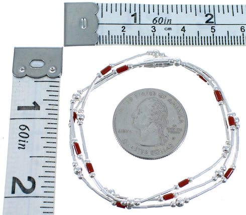 Genuine Hand Strung Liquid Silver & Brown Heishi 18-1/8" Necklace CS117780