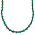 Southwest Sterling Silver Malachite Tiger Eye Bead Necklace RX117817
