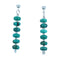 Authentic Sterling Silver Turquoise Bead Post Dangle Earrings RX117864