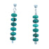 Authentic Sterling Silver Turquoise Bead Post Dangle Earrings RX117864