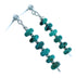 Authentic Sterling Silver Turquoise Bead Post Dangle Earrings RX117864