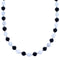Southwest Howlite and Onyx Sterling Silver Bead Necklace DX117795