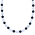 Southwest Howlite and Onyx Sterling Silver Bead Necklace DX117795