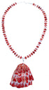 Genuine Sterling Silver Red Oyster Shell Bead Necklace DX117835
