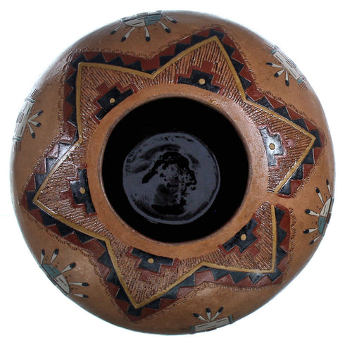 Navajo Hand Crafted Kachina Figure Pot By Artist Nancy Chilly RX117914