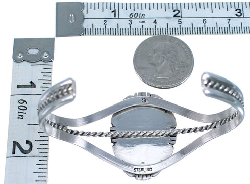 Sterling Silver Native American Amber Cuff Bracelet EA118240