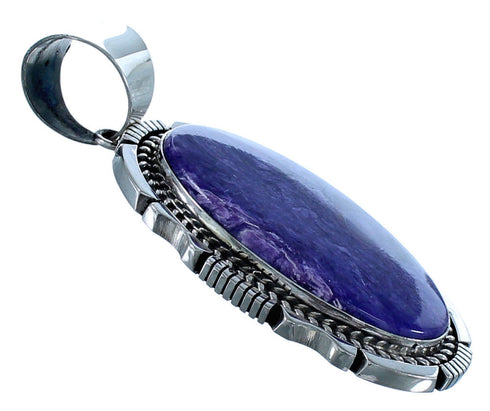 Charoite Sterling Silver Navajo Pendant BX118632
