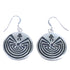 Navajo Man In A Maze Genuine Sterling Silver Hook Dangle Earrings CB118594
