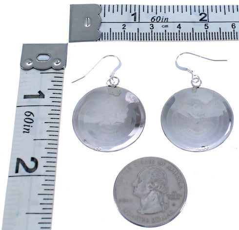 Navajo Man In A Maze Genuine Sterling Silver Hook Dangle Earrings CB118594