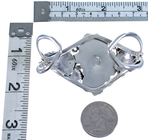 Sterling Silver Onyx American Indian Cuff Bracelet CB118132