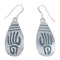Navajo Bear Paw and Water Wave Sterling Silver Hook Dangle Earrings CB118279