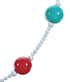 Coral Turquoise Sterling Silver Bead Necklace BX118701