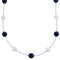 Sterling Silver Onyx Fresh Water Pearl Bead Necklace BX118713