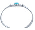 Blue Opal Genuine Sterling Silver Navajo Cuff Bracelet CB118297