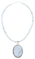 Howlite and Sterling Silver Navajo Bead Necklace CB118398