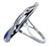 Navajo Lapis Lazuli Genuine Sterling Silver Leaf Ring Size 6-1/2 CB118685