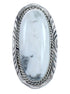 Native American Howlite Twisted Sterling Silver Ring Size 8 CB118720