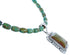 Navajo Twisted Sterling Silver Tuquoise Bead Necklace BX119576