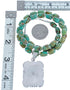 Navajo Twisted Sterling Silver Tuquoise Bead Necklace BX119576