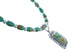 Twisted Authentic Sterling Silver Native American Tuquoise Bead Necklace BX119580