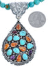 Multicolor Navajo Authentic Sterling Silver Bead Necklace Set BX119587