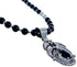 Onyx Sterling Silver Native American Leaf Bead Necklace BX119112