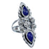 American Indian Sterling Silver Lapis Ring Size 5-3/4 BX118979