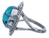 Genuine Sterling Silver Turquoise Navajo Ring Size 8-3/4 BX118993