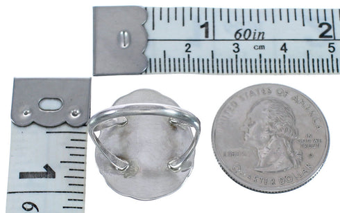 Genuine Sterling Silver Turquoise Navajo Ring Size 8-3/4 BX118993