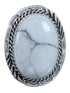 Sterling Silver Navajo Howlite Ring Size 7-3/4 BX119179